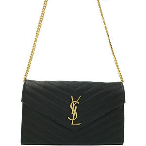 SAINT LAURENT Paris Monogram Chain Wallet